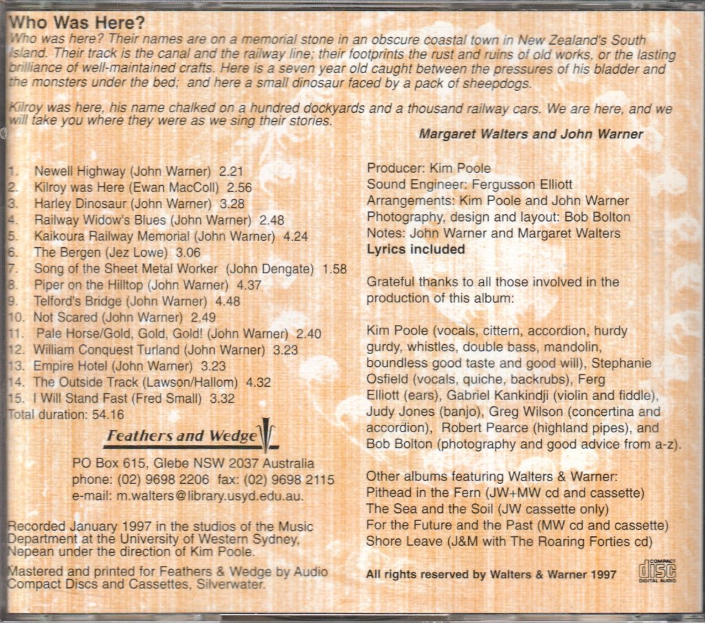 walters and warner - who was here - Cd