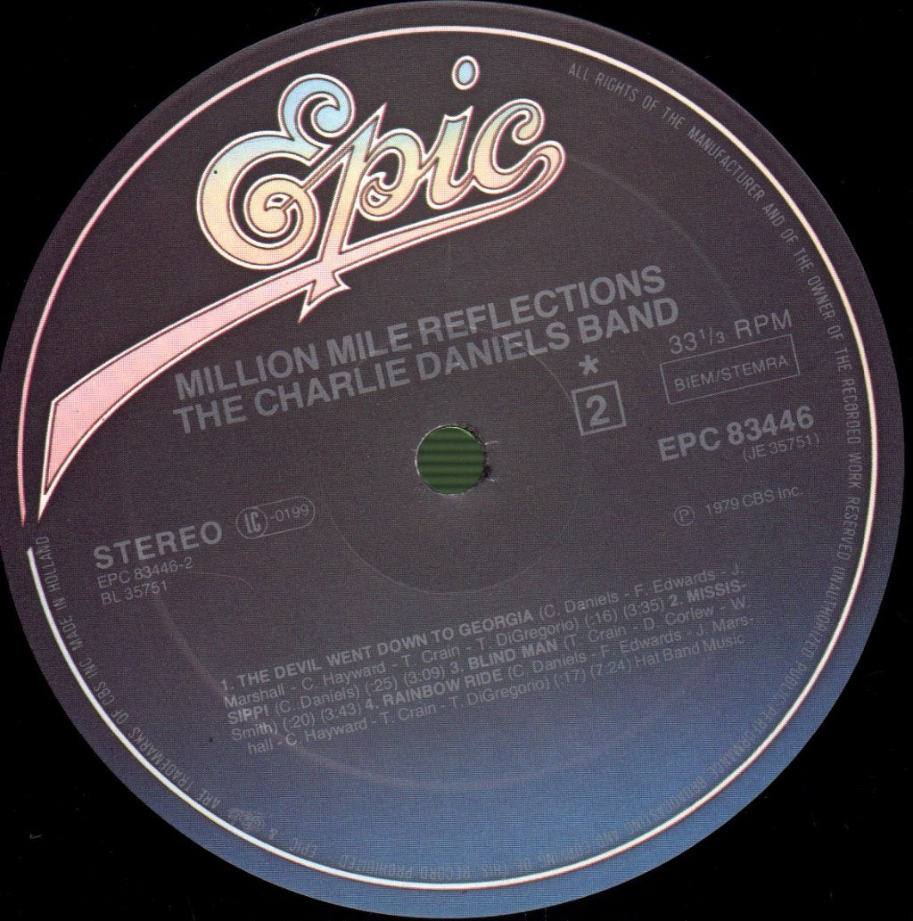 Charlie Daniels Band - Million Mile Reflections - Lp
