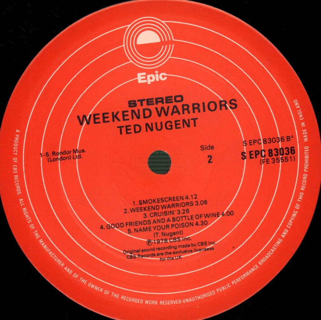 Ted Nugent - Weekend Warriors - Lp