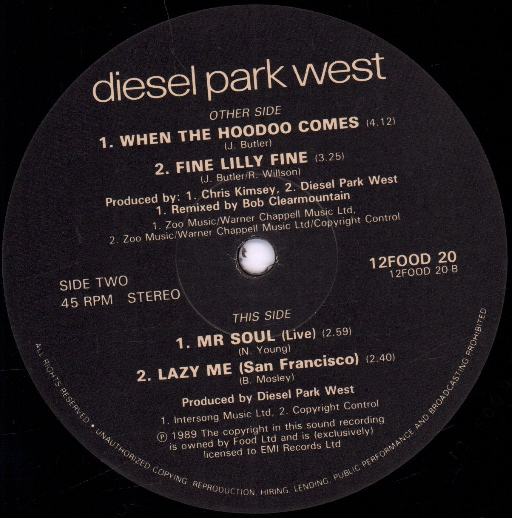 Diesel Park West - When The Hoodoo Comes - 12 Inch