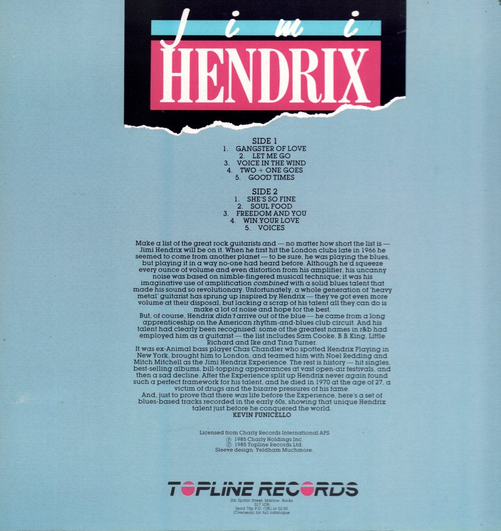 Jimi Hendrix - Gangster Of Love - Lp