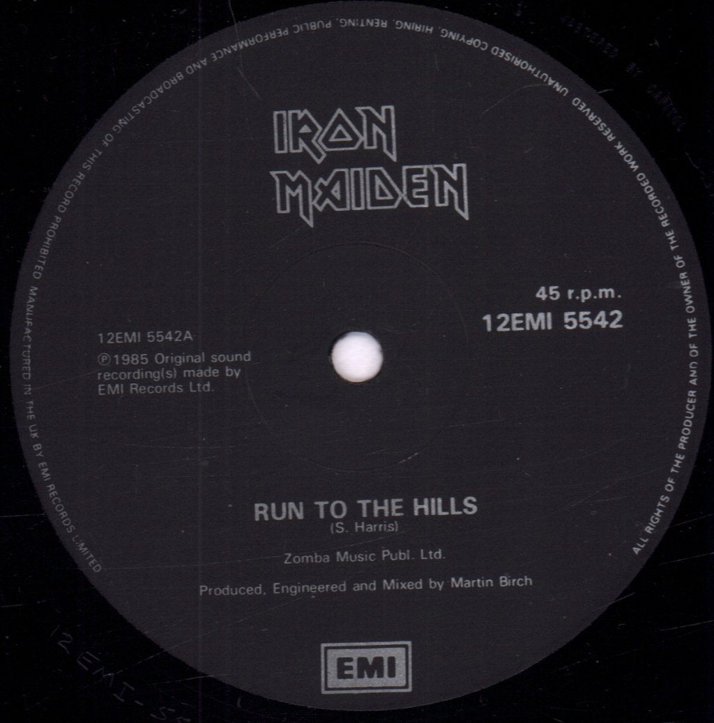 Iron Maiden - Run To The Hills - 12 Inch