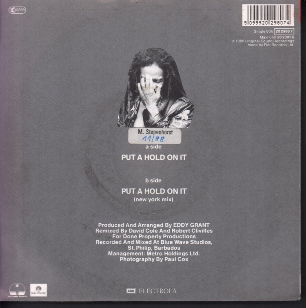Eddy Grant - Put A Hold On It - 7 Inch