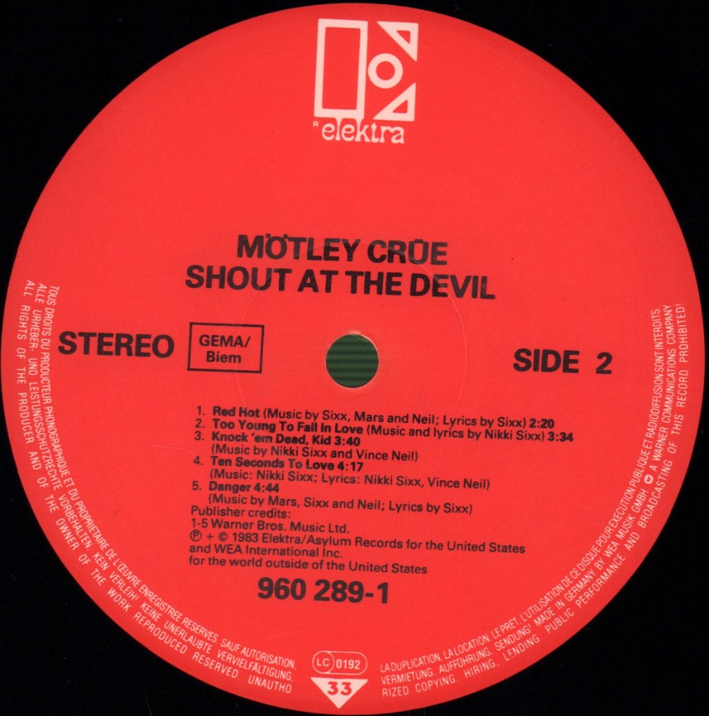 Motley Crue - Shout At The Devil - Lp