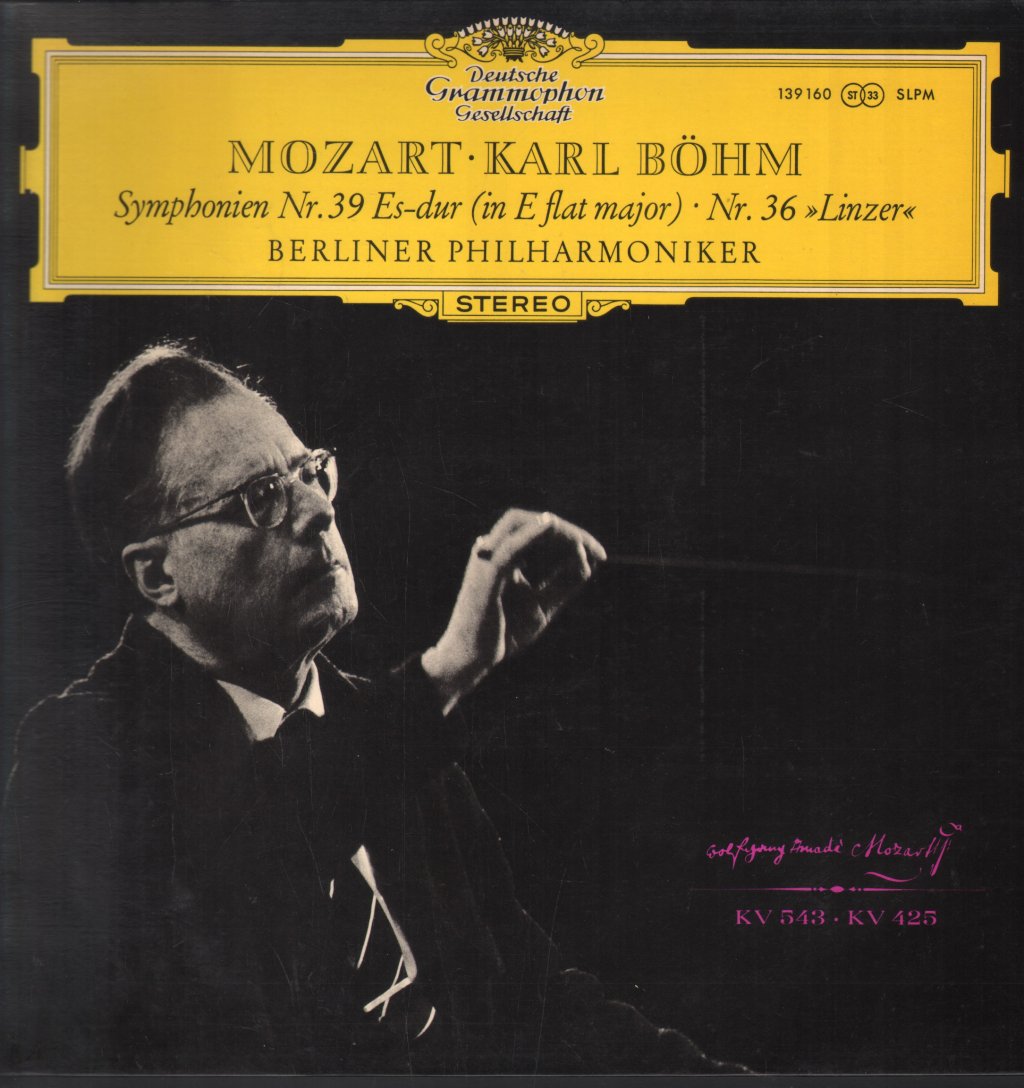 Karl Bohm / Berliner Philharmoniker - Mozart - Symphonien Nr. 39 Es-Dur / Nr. 36 Linzer - Lp