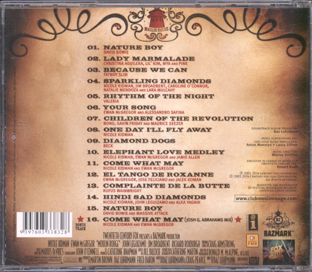 Various Artists - Moulin Rouge! (Music From Baz Luhrmann's Film) - Cd