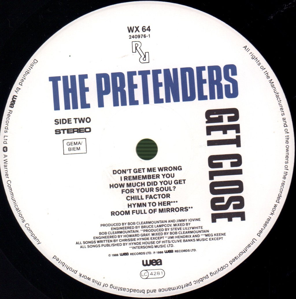 Pretenders - Get Close - Lp
