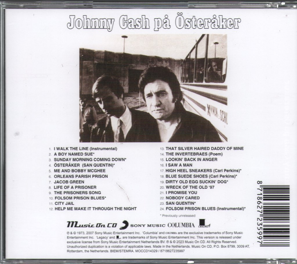 Johnny Cash - Johnny Cash På Österåker - Cd