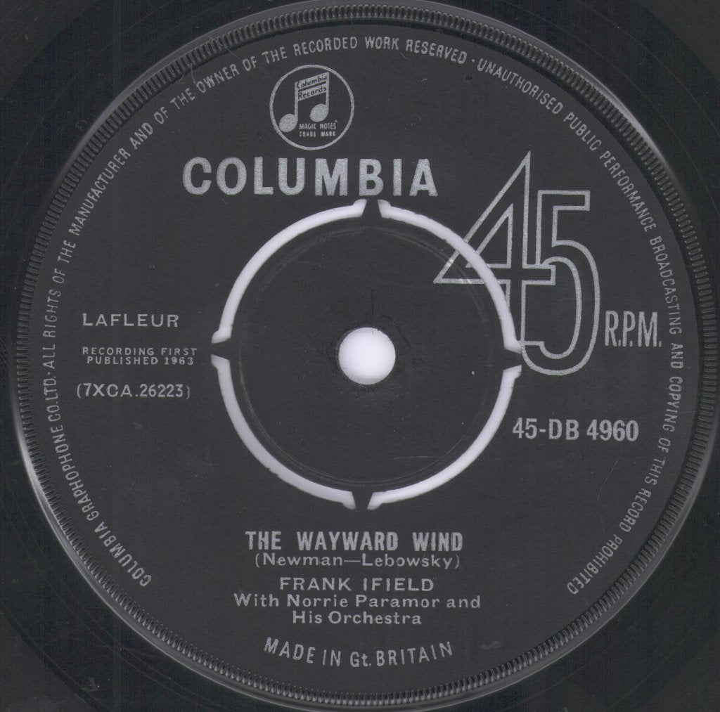 Frank Ifield With Norrie Paramor And His Orchestra - Wayward Wind - 7 Inch