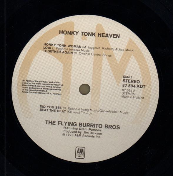 Flying Burrito Bros Featuring Gram Parsons - Honky Tonk Heaven - Double Lp