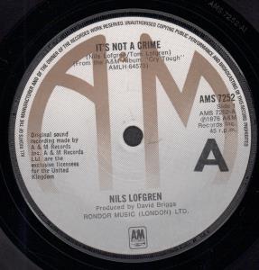 Nils Lofgren - It's Not A Crime - 7 Inch
