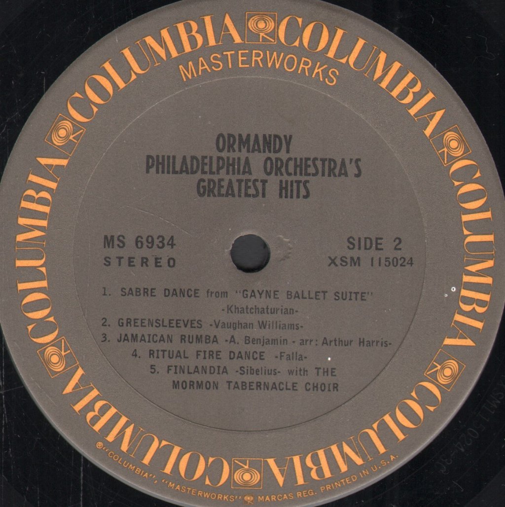 Eugene Ormandy / Philadelphia Orchestra - Ormandy, Philadelphia Orchestra's Greatest Hits - Lp