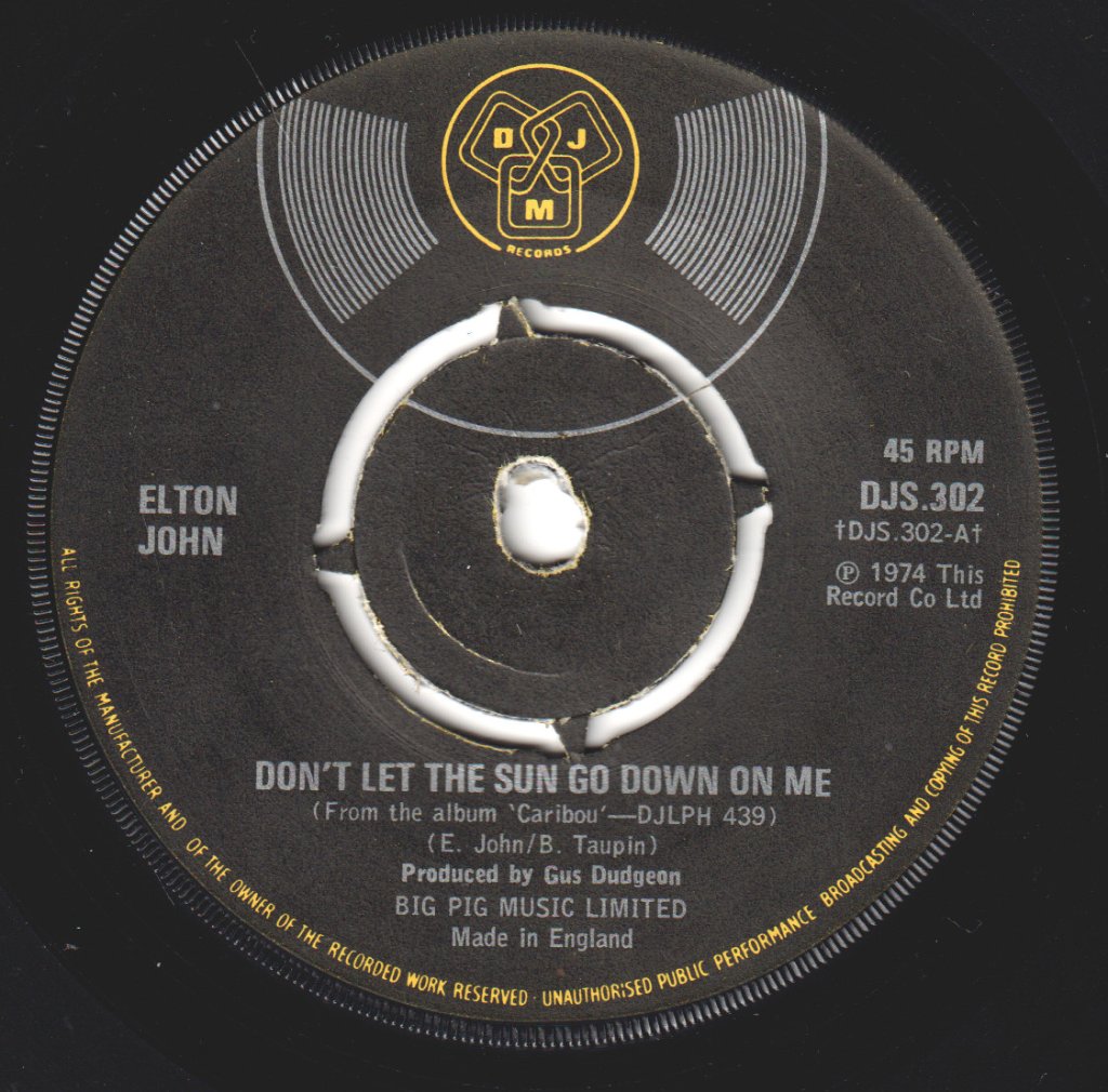 Elton John - Don't Let The Sun Go Down On Me - 7 Inch