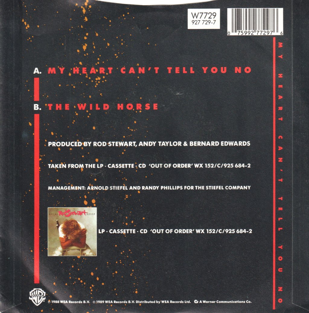 Rod Stewart - My Heart Can't Tell You No - 7 Inch