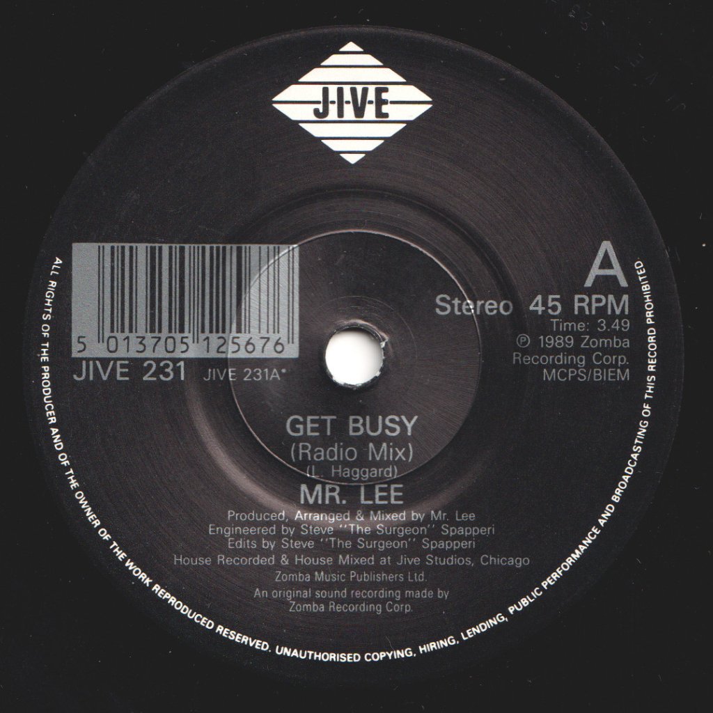 Mr Lee - Get Busy - 7 Inch