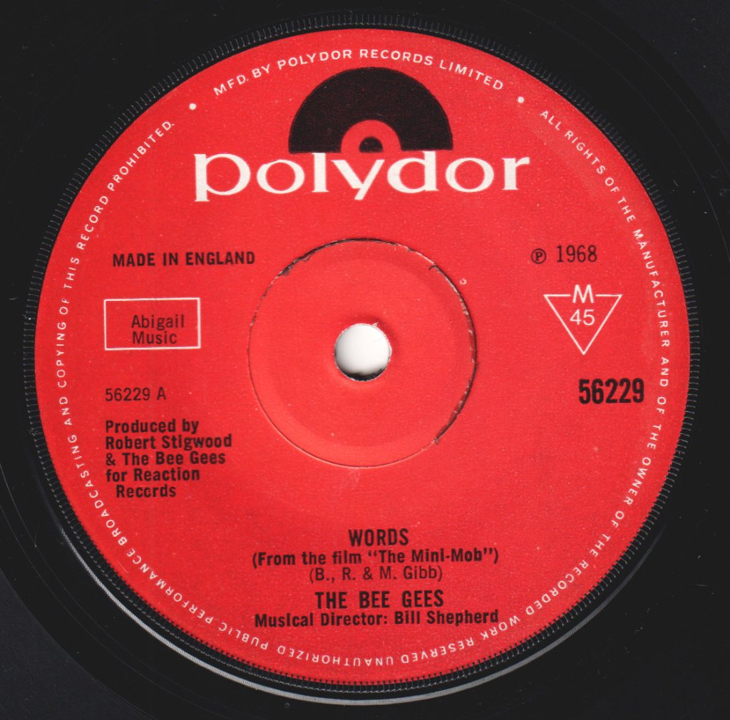 Bee Gees - Words - 7 Inch