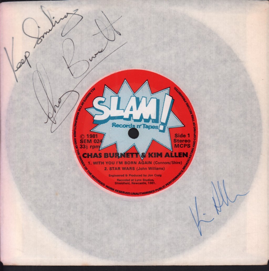 Chas Burnett & Kim Allen - With You I'm Born Again - 7 Inch