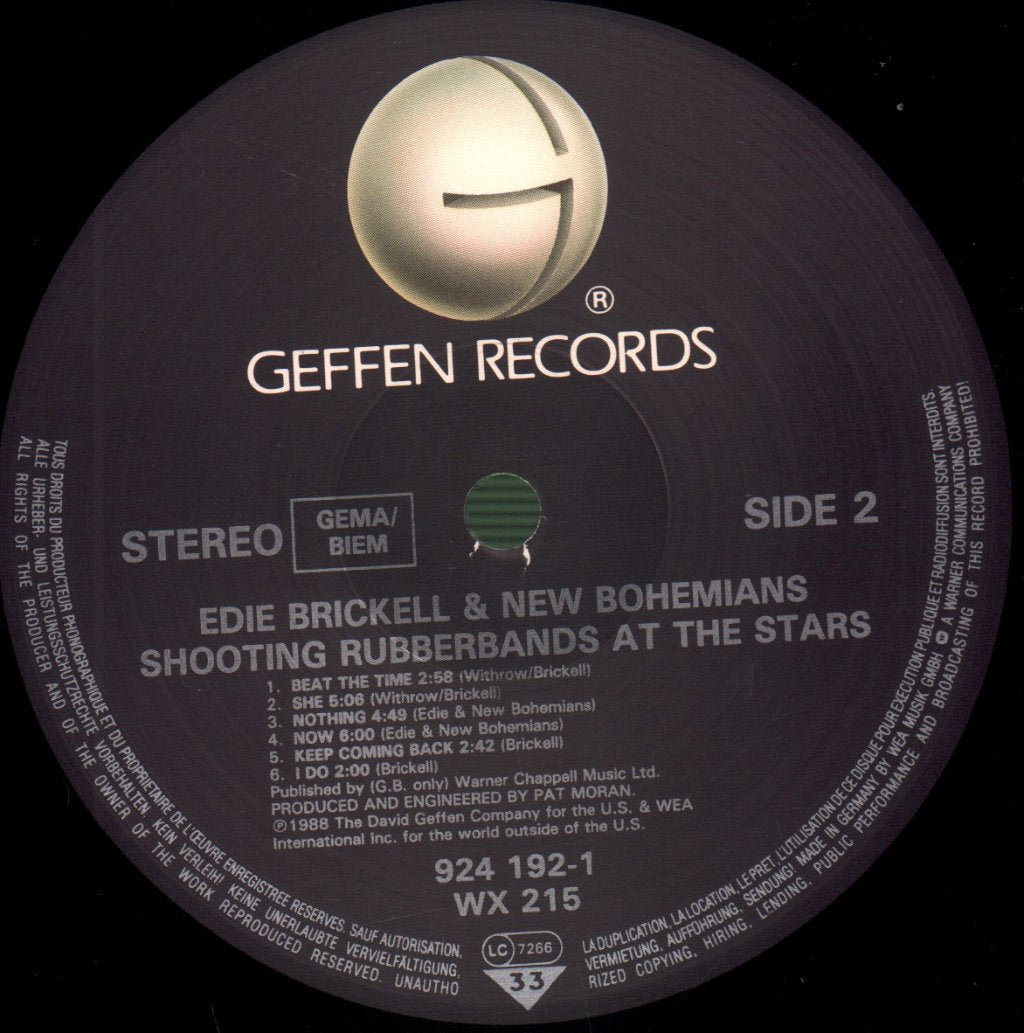 Edie Brickell And New Bohemians - Shooting Rubberbands At The Stars - Lp