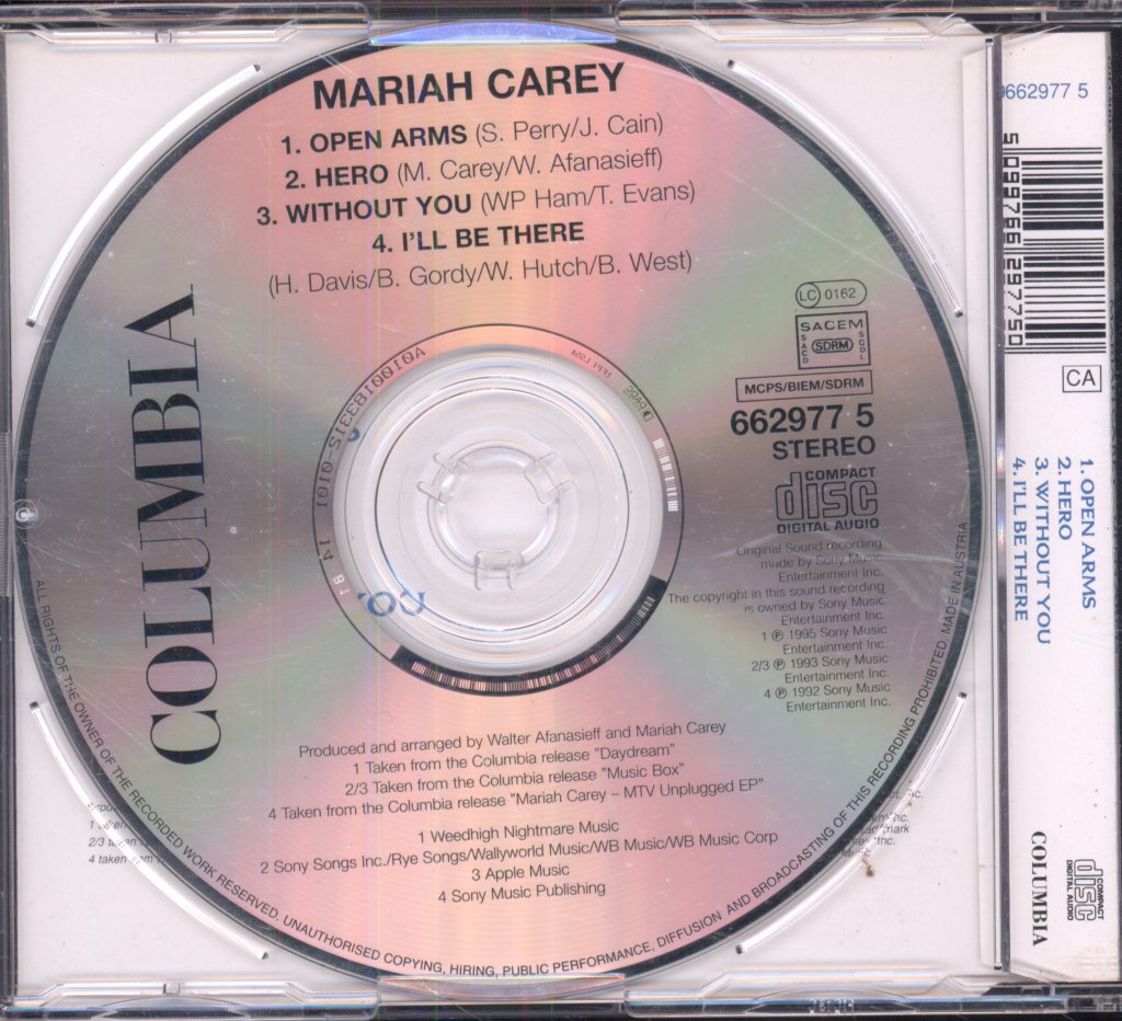 Mariah Carey - Open Arms - Cd