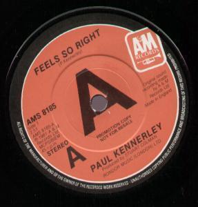 Paul Kennerley - Feels So Right - 7 Inch