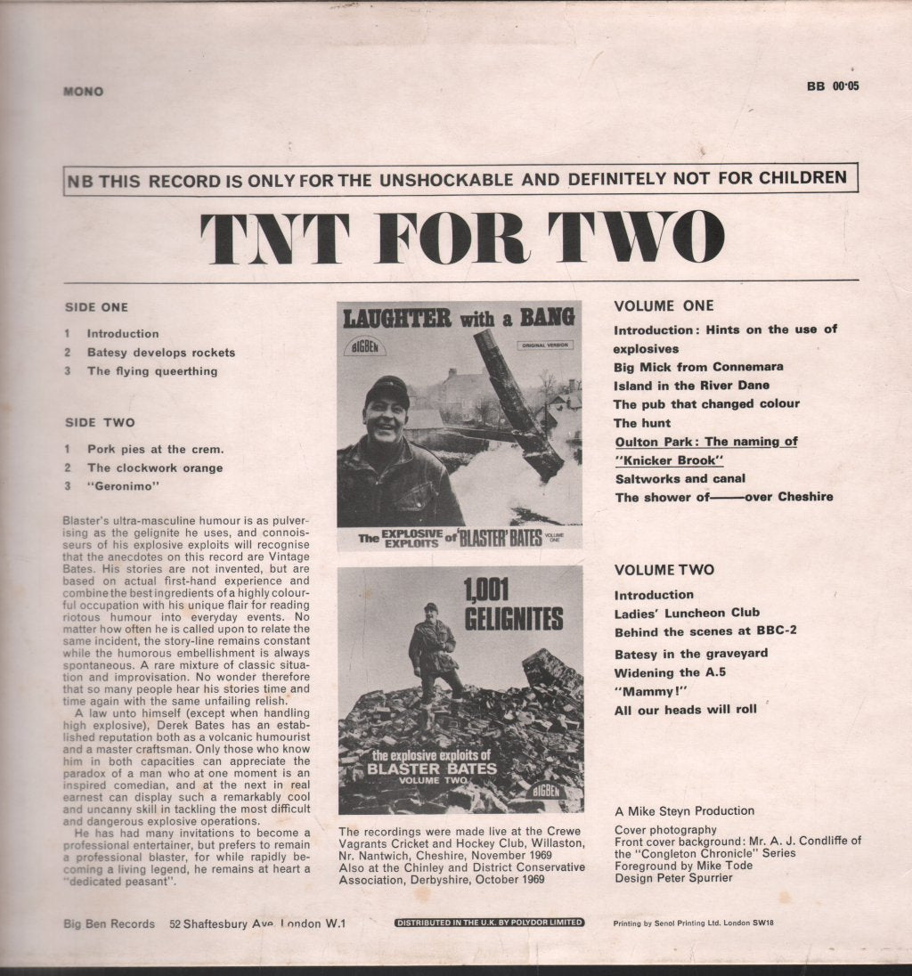 Blaster Bates - Tnt For Two - Lp
