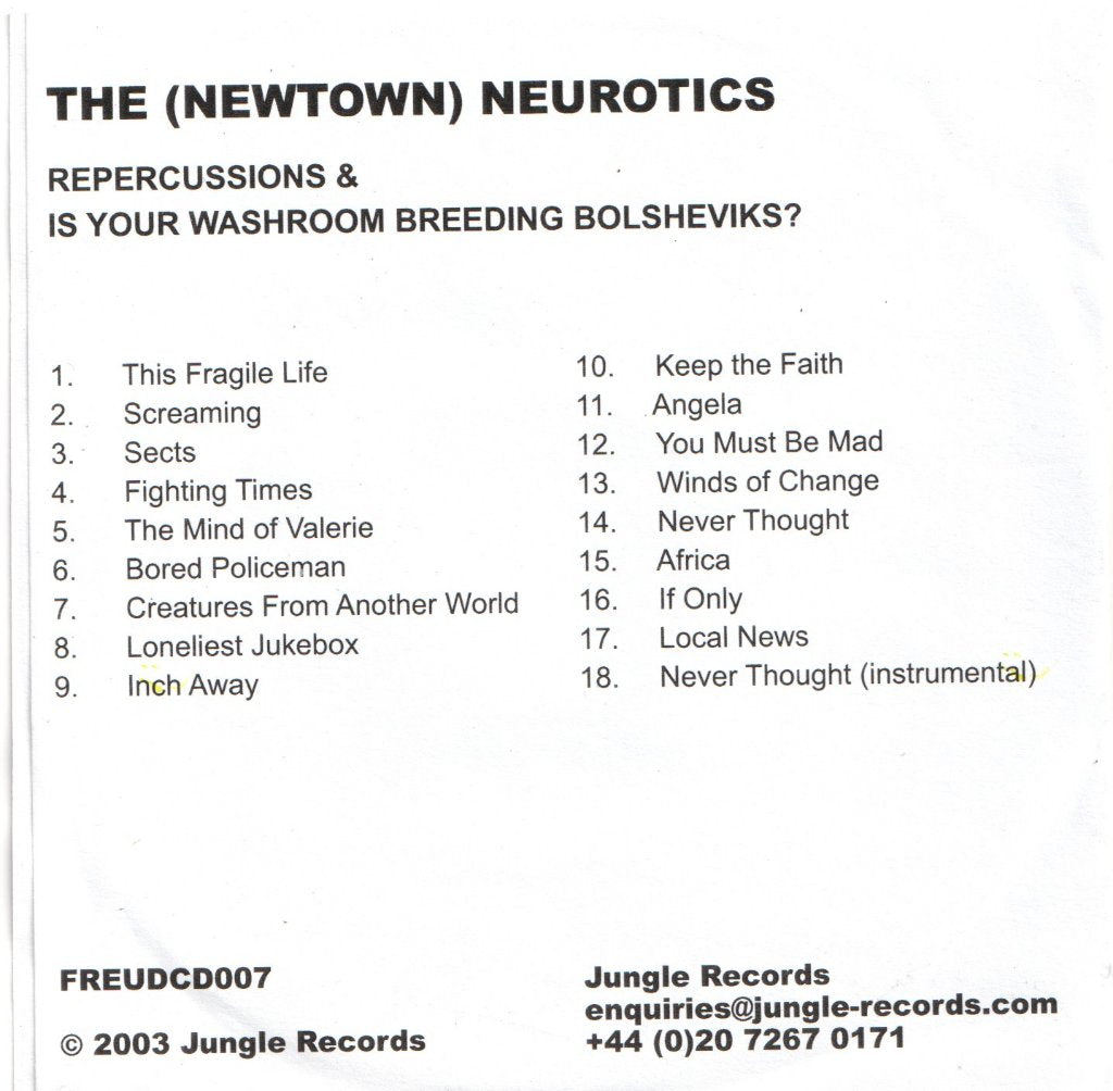Newtown Neurotics - Repercussions & Is Your Washroom Breeding Bolsheviks? - Cd
