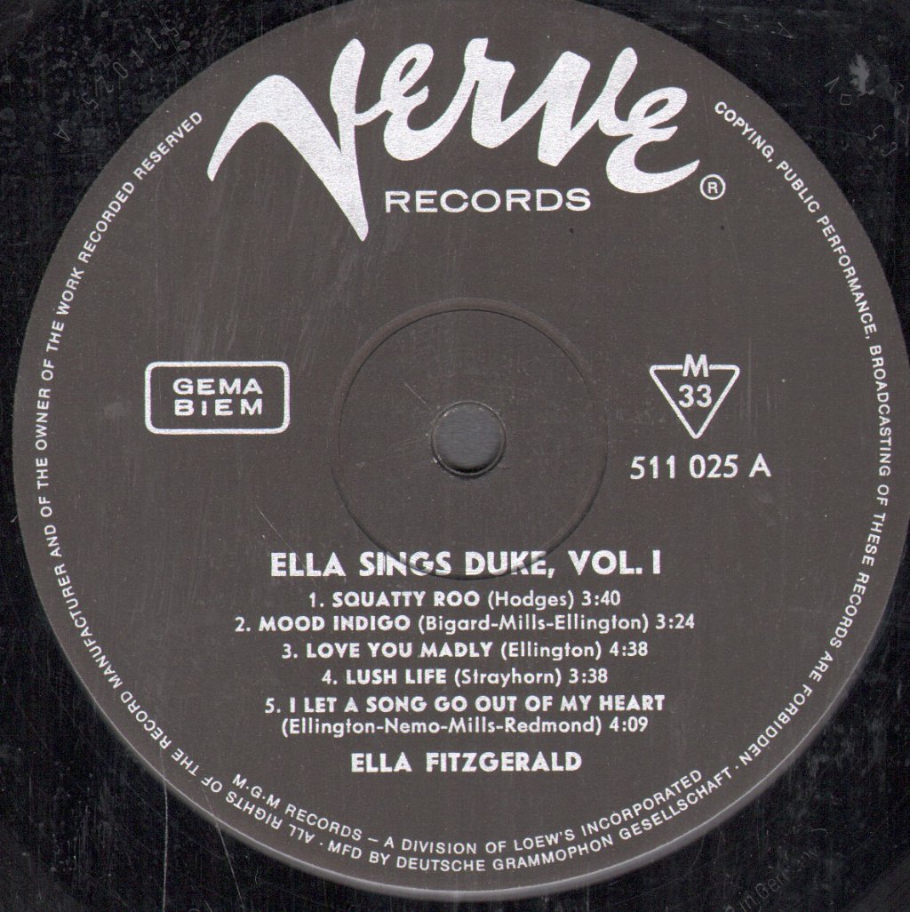 Ella Fitzgerald - Ella Sings Duke Vol.1 - Lp
