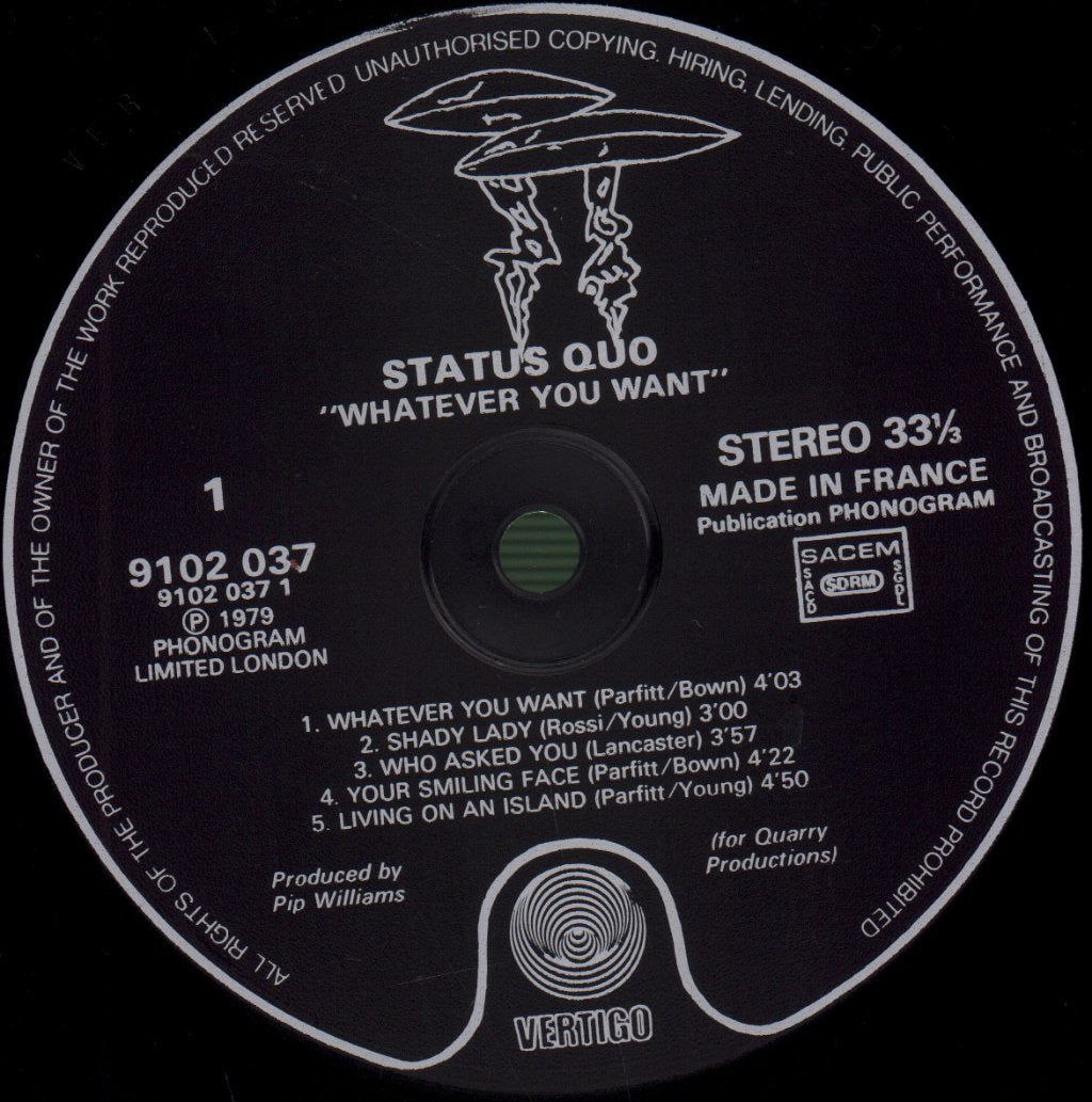 Status Quo - Whatever You Want - Lp