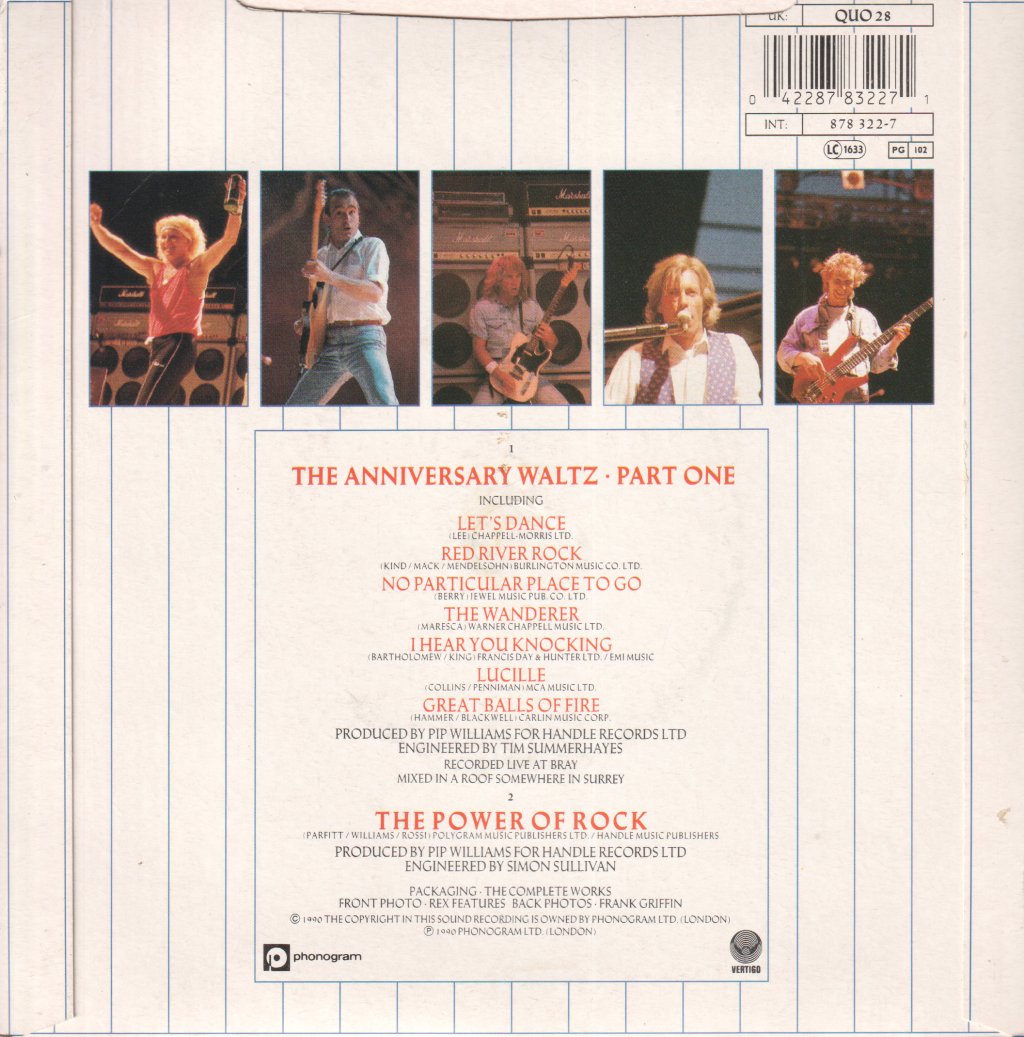 Status Quo - Anniversary Waltz - 7 Inch