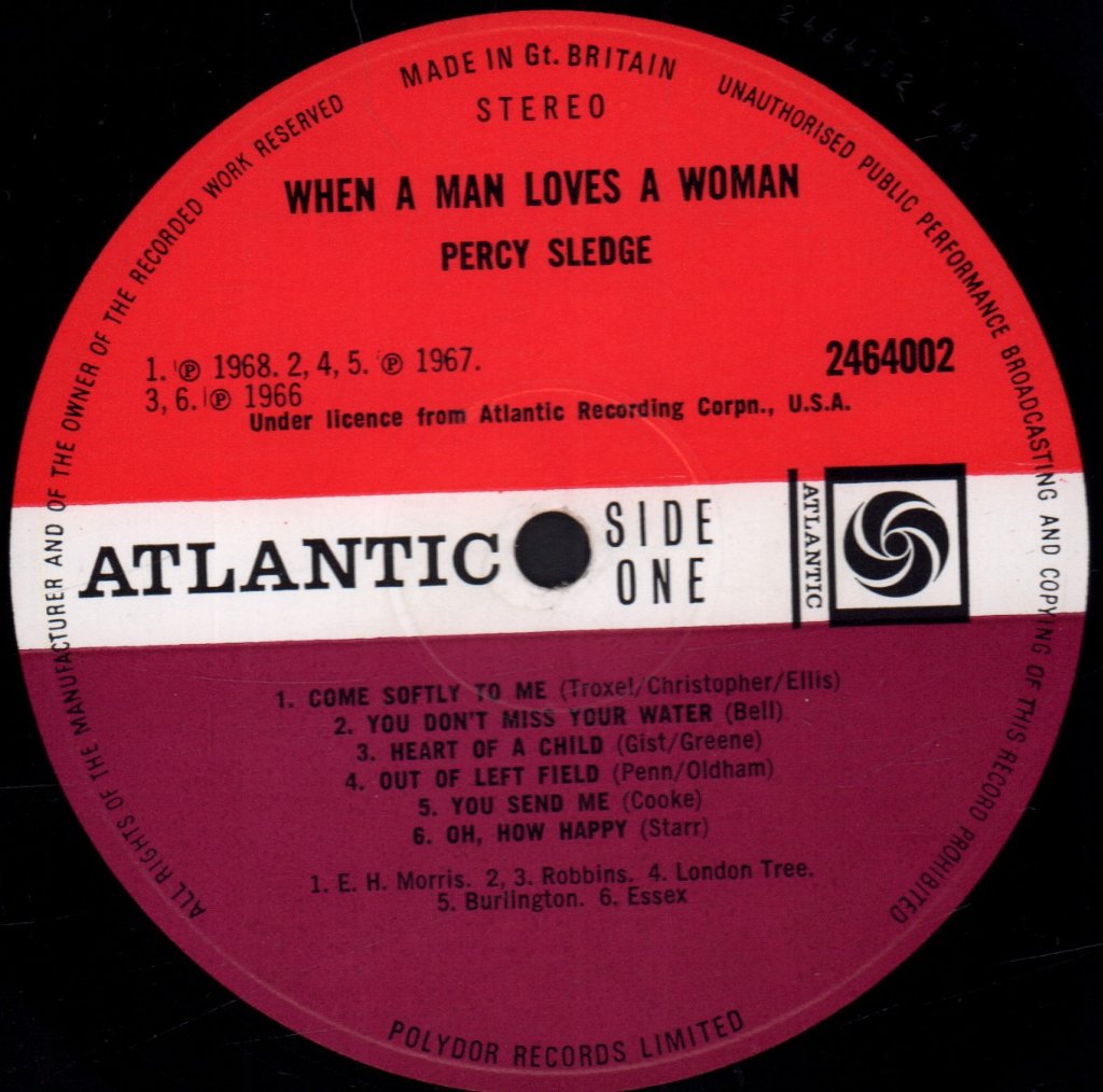 Percy Sledge - When A Man Loves A Woman - Lp