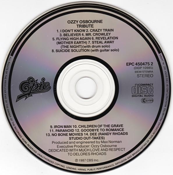 Ozzy Osbourne - Randy Rhoads Tribute - Cd – Vinyl Tap