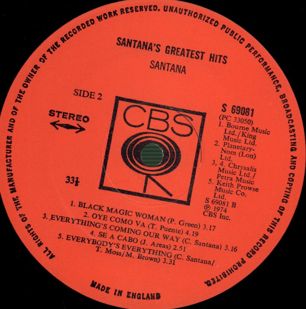 Santana - Greatest Hits - Lp