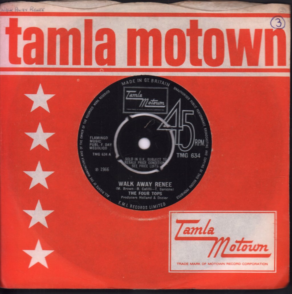 Four Tops - Walk Away Renee - 7 Inch