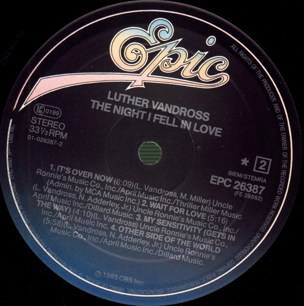 Luther Vandross - Night I Fell In Love - Lp