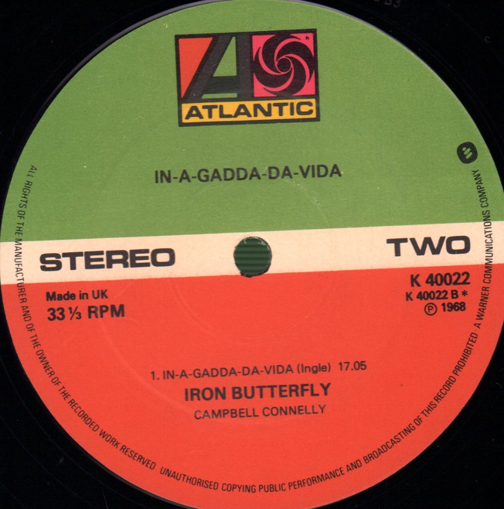 Iron Butterfly - In A Gadda Da Vida - Lp