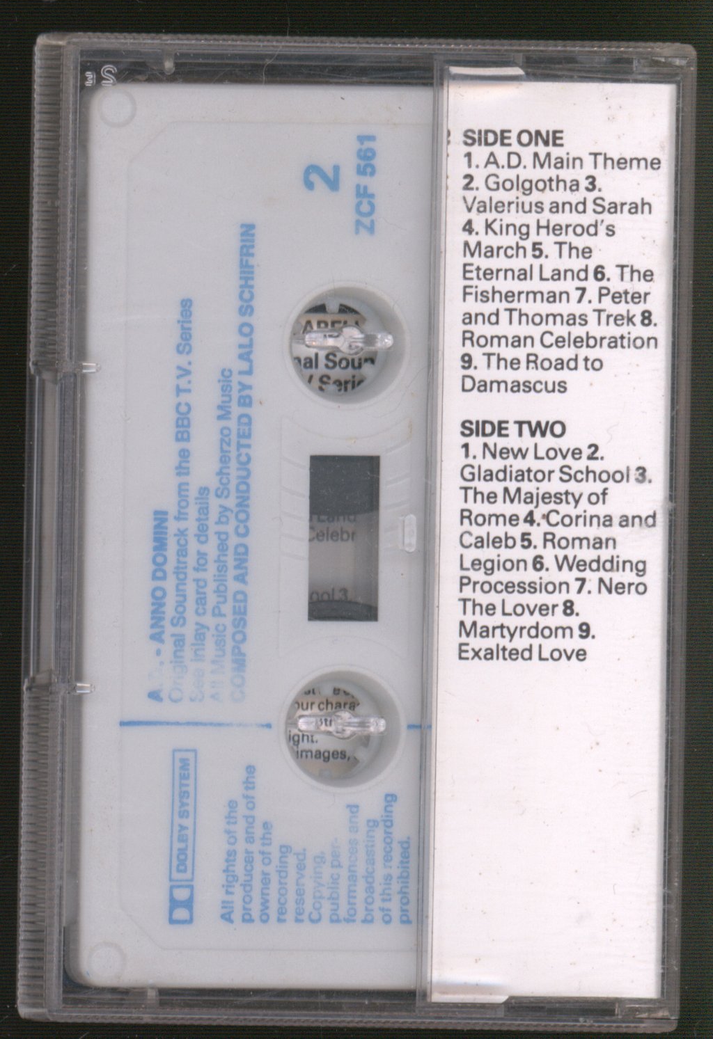 Lalo Schifrin - A.D. — Anno Domini - Cassette