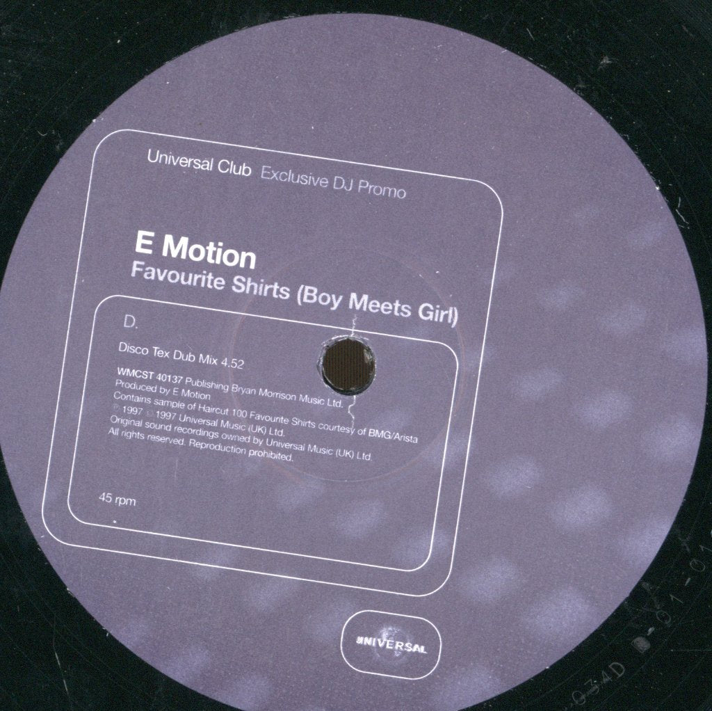 E-Motion - Favourite Shirts (Boy Meets Girl) - Double 12 Inch