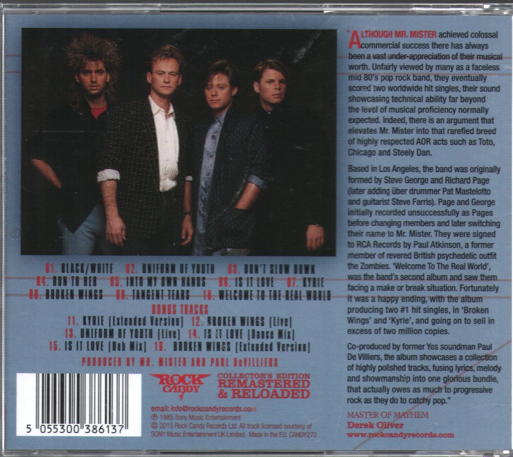 Mr. Mister - Welcome To The Real World - Cd