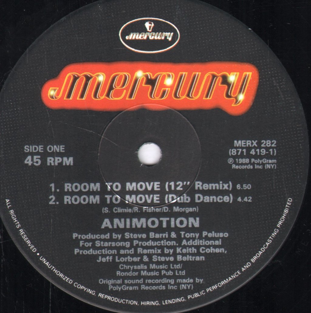 Animotion - Room To Move - 12 Inch