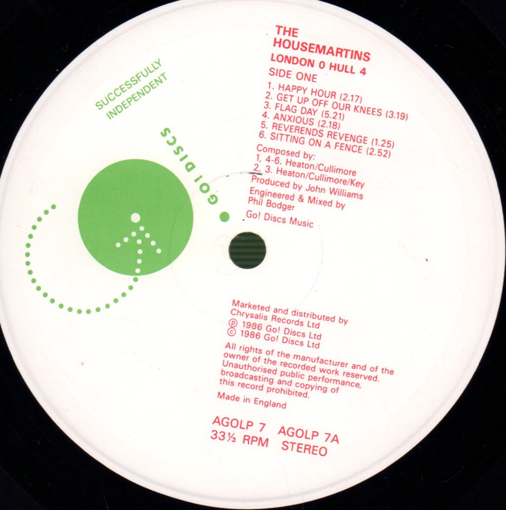 Housemartins - London 0 Hull 4 - Lp