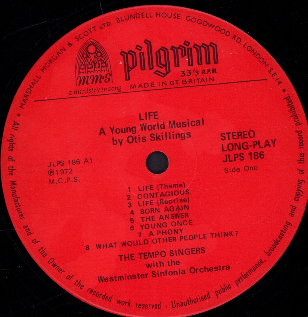 Otis Skillings / The Tempo Singers With The Westminster Sinfonia Orchestra - Life A Young World Musical - Lp