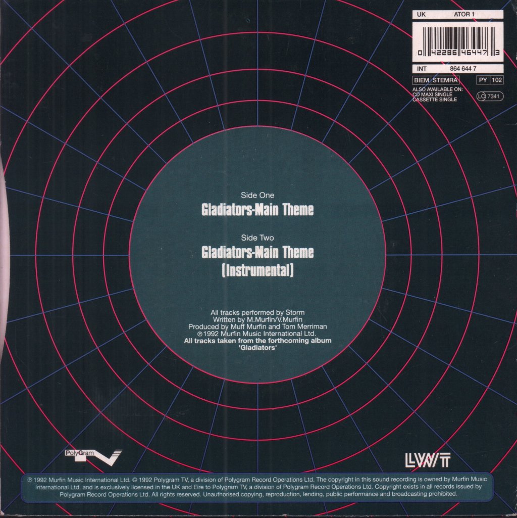 Storm (Gladiators) - Gladiators Main Theme - 7 Inch