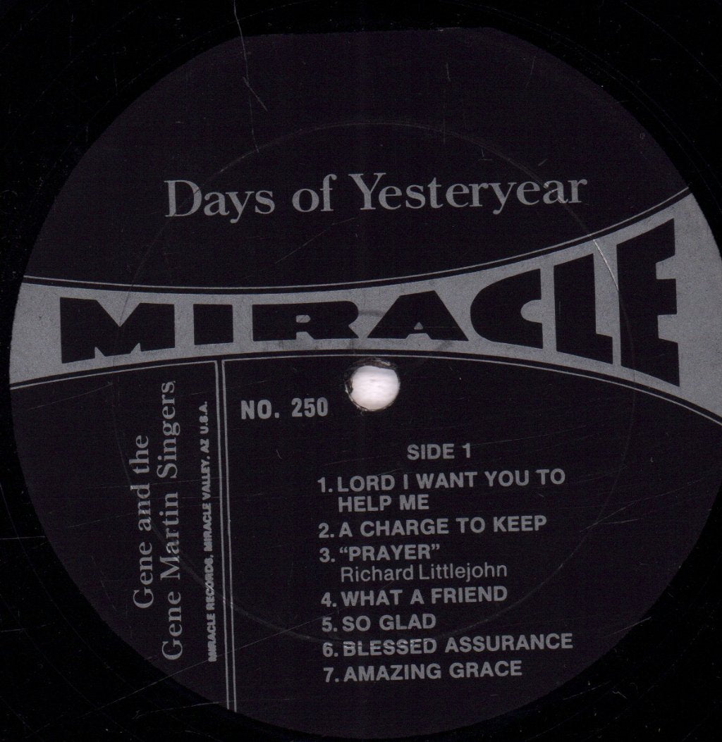 Gene and The Gene Martin Singers - Days Of Yesteryear - Lp