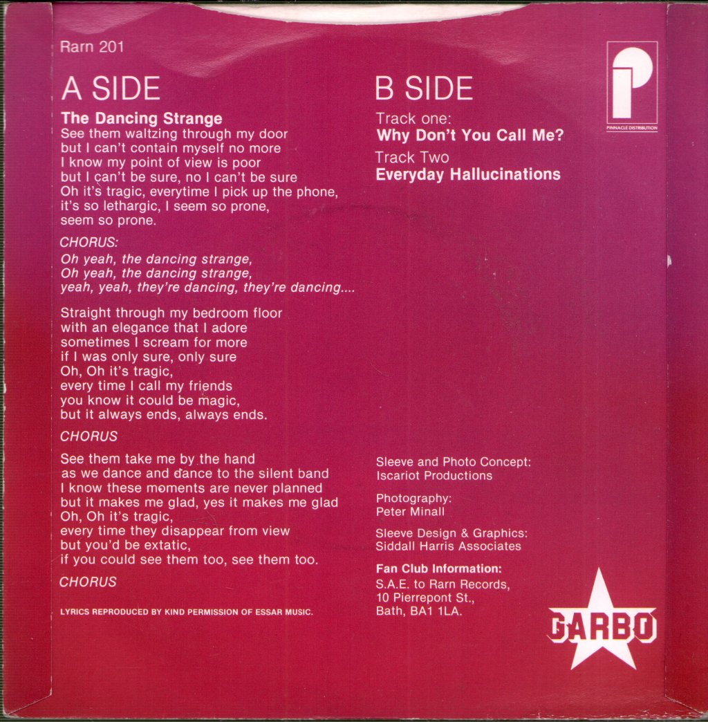 Garbo (Nwobhm Group) - Dancing Strange - 7 Inch