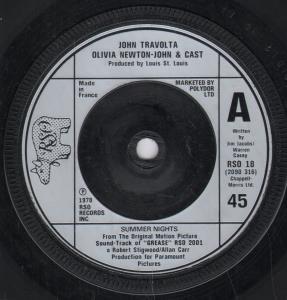 John Travolta Olivia Newton John - Summer Nights - 7 Inch
