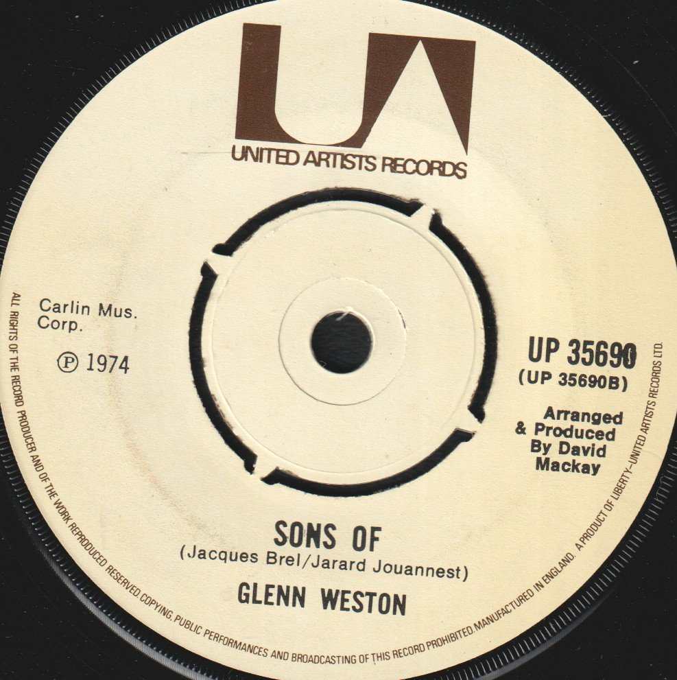Glenn Weston - Lost Without You - 7 Inch