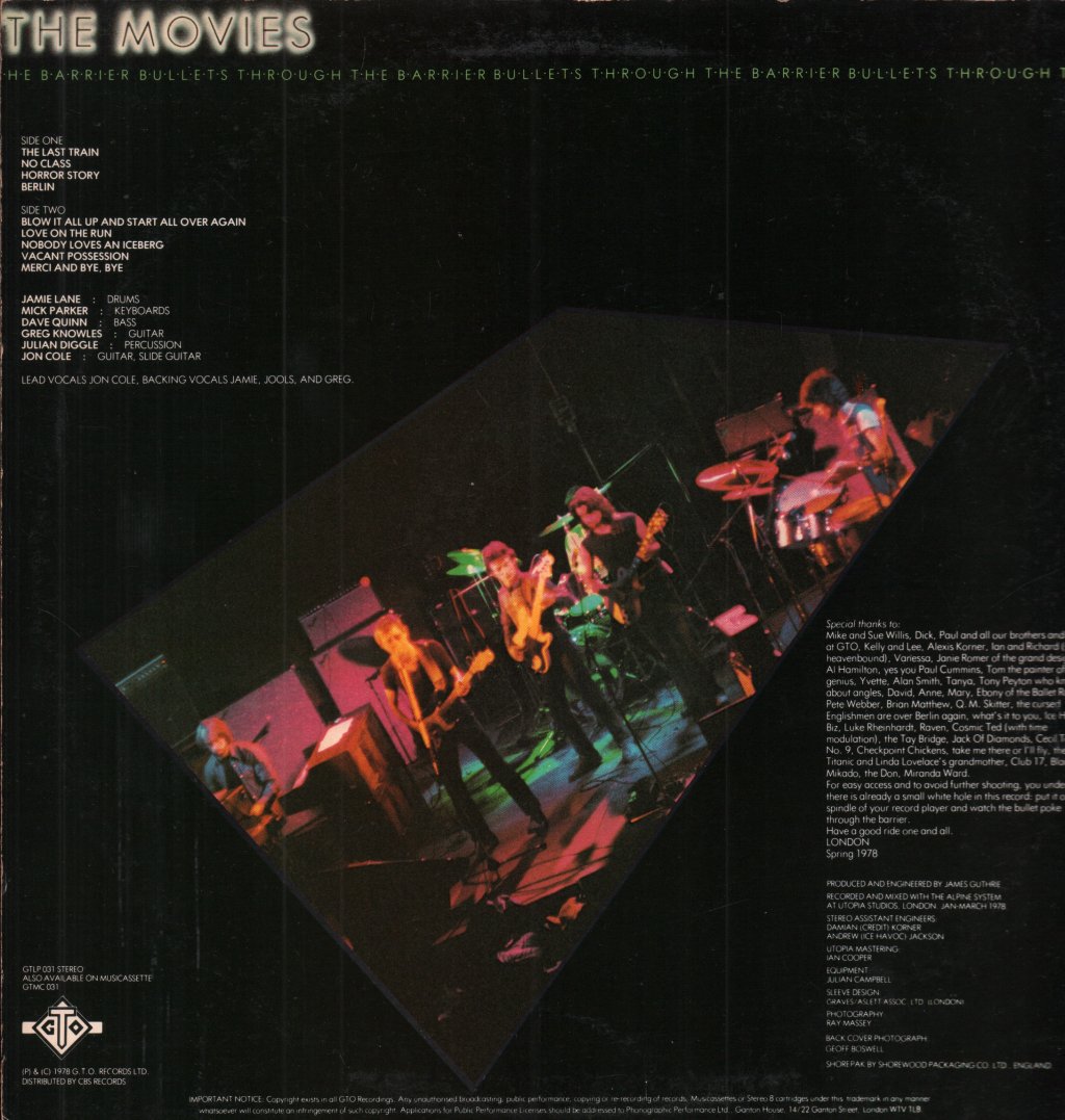 Movies - Bullets Through The Barrier - Lp