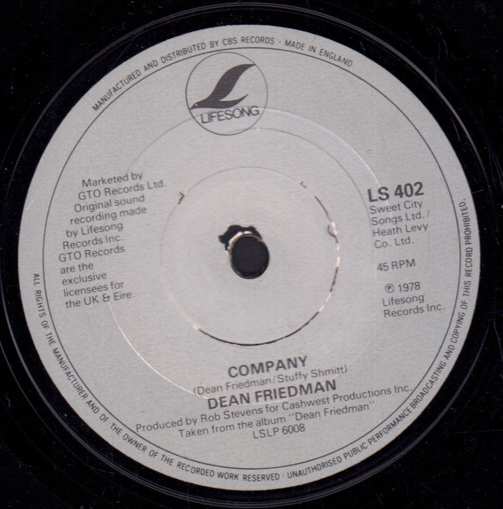 Dean Friedman - Lucky Stars - 7 Inch