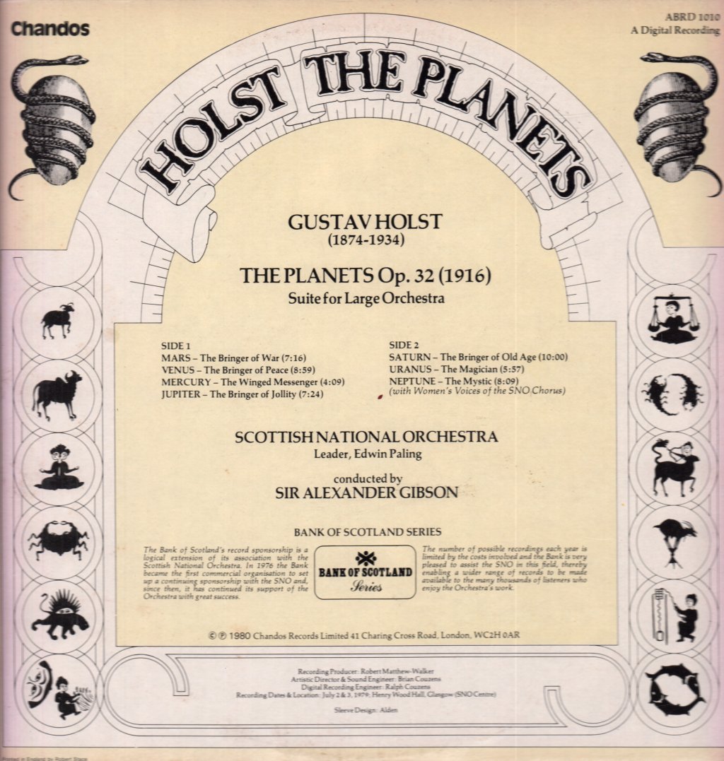 Royal Scottish National Orchestra - Holst Planets - Lp