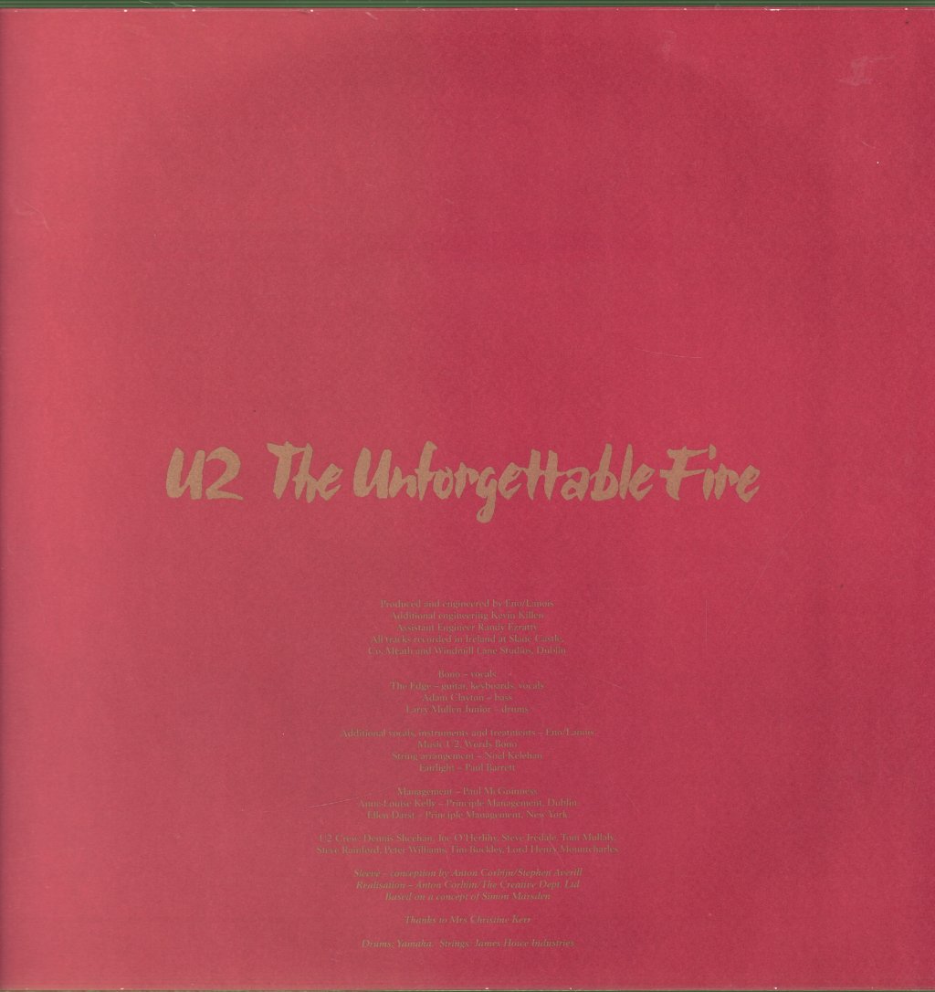 U2 - Unforgettable Fire - Lp